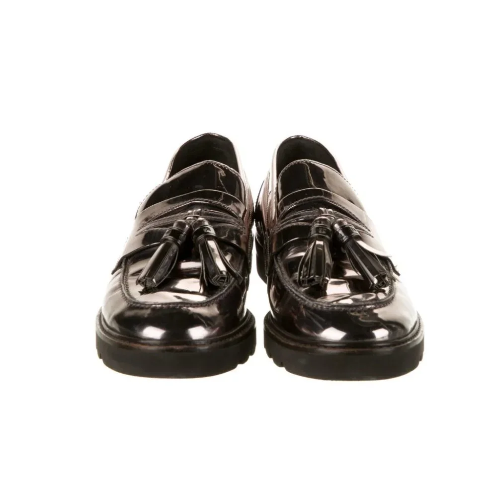 STUART WEITZMAN Patent Leather Mila Lift Loafers Size: 9.5